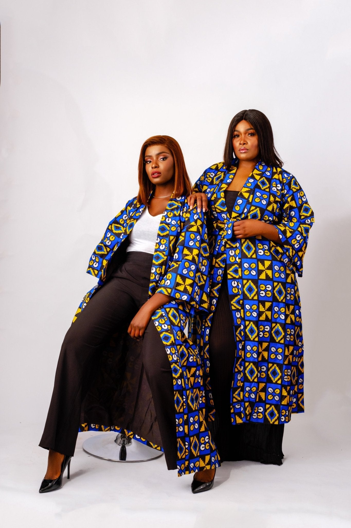 Elegant African Print Maxi Kimono - Luxury Kimonos for Style