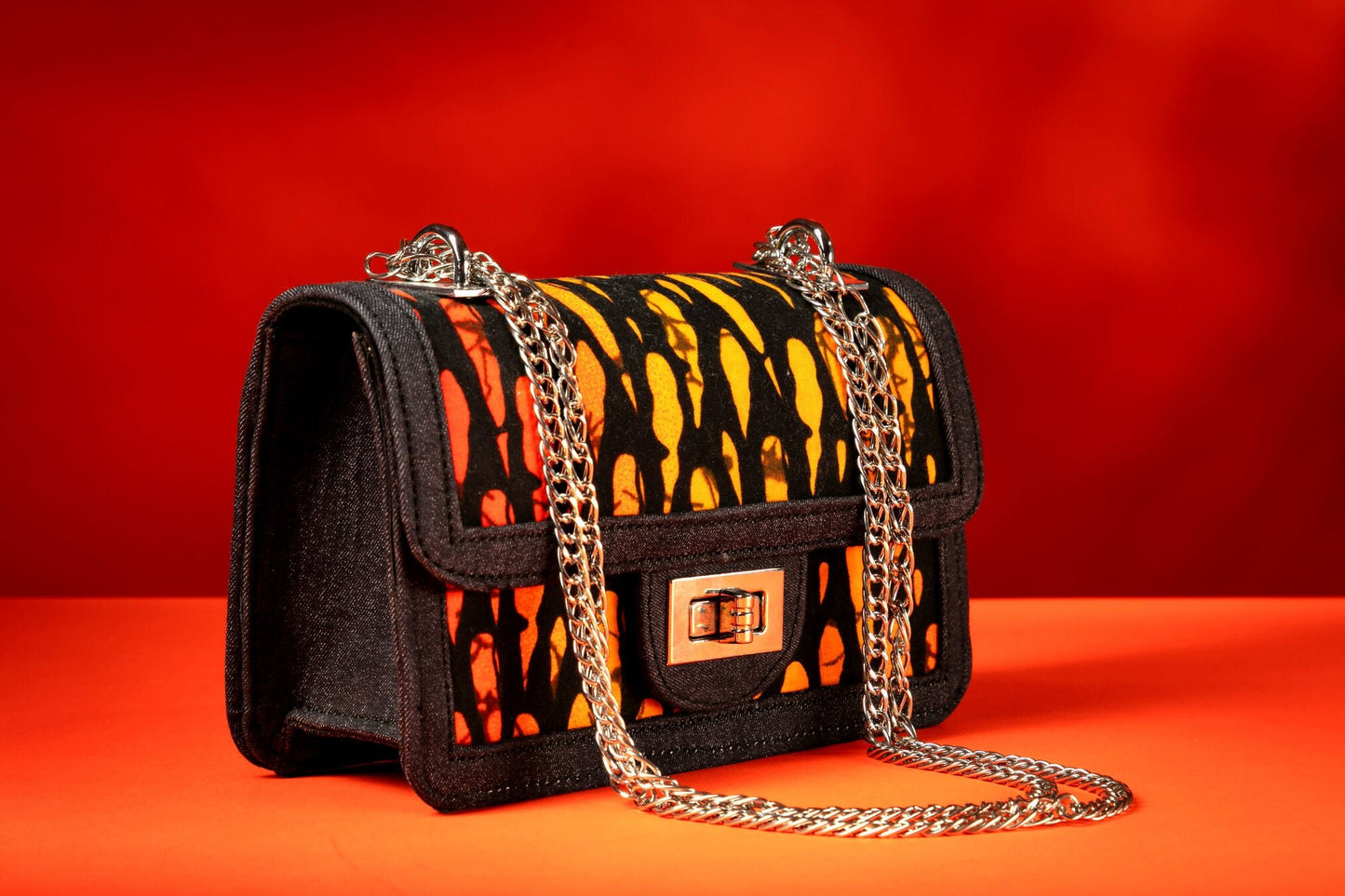 Ichaka – African Print x Denim Handbag - Zee Store