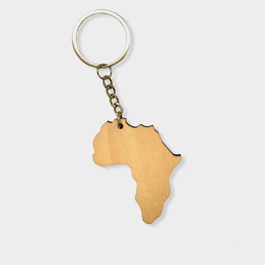 Odi - African Map Wooden Key Chain/Bag Charm - Zee Store